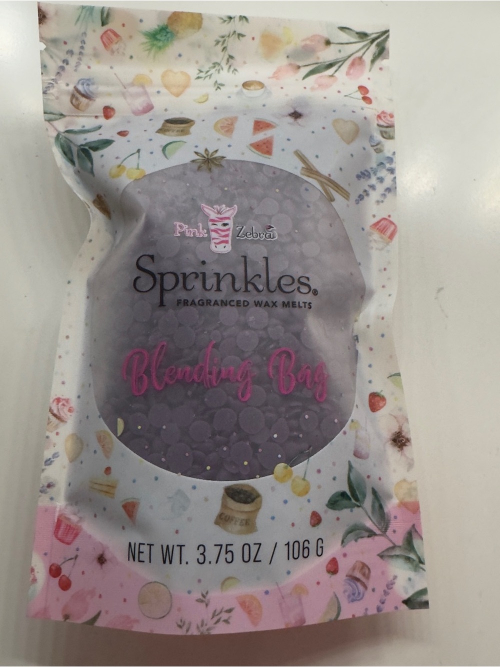 Pink Zebra Sprinkles Blending Bag -